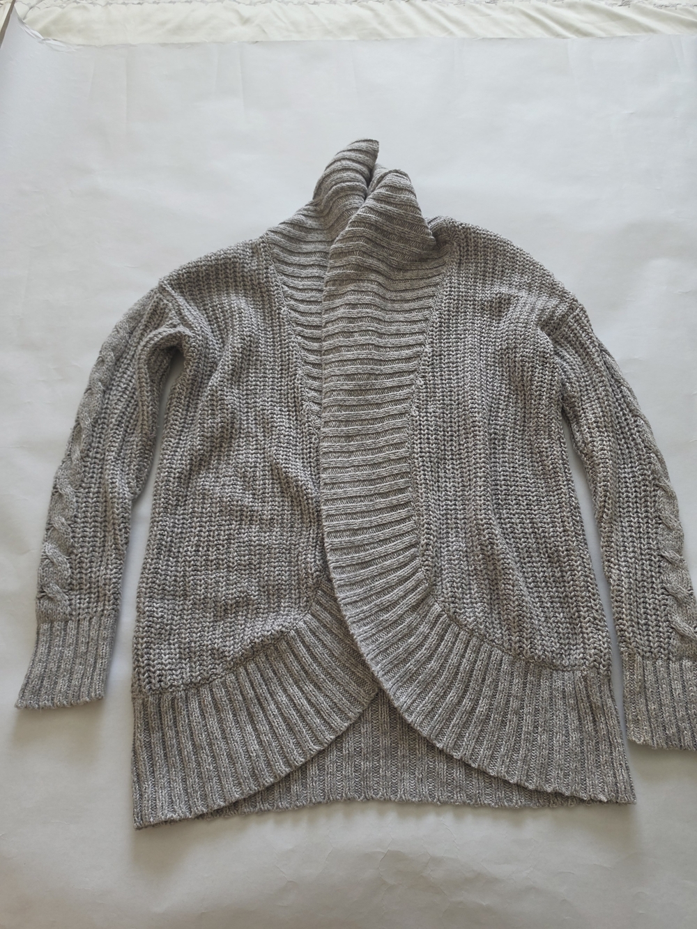 Mossimo Supply Co. Gray Open-Front Shawl Collar Cardigan